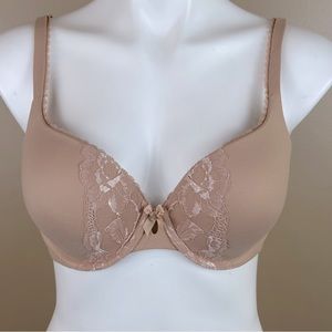 Victoria’s Secret Body By Victoria Perfect Shape Nude Lace Trim Bra 36C